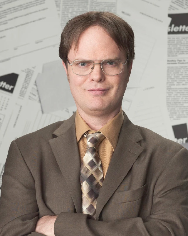 Dwight Schrute at his desk